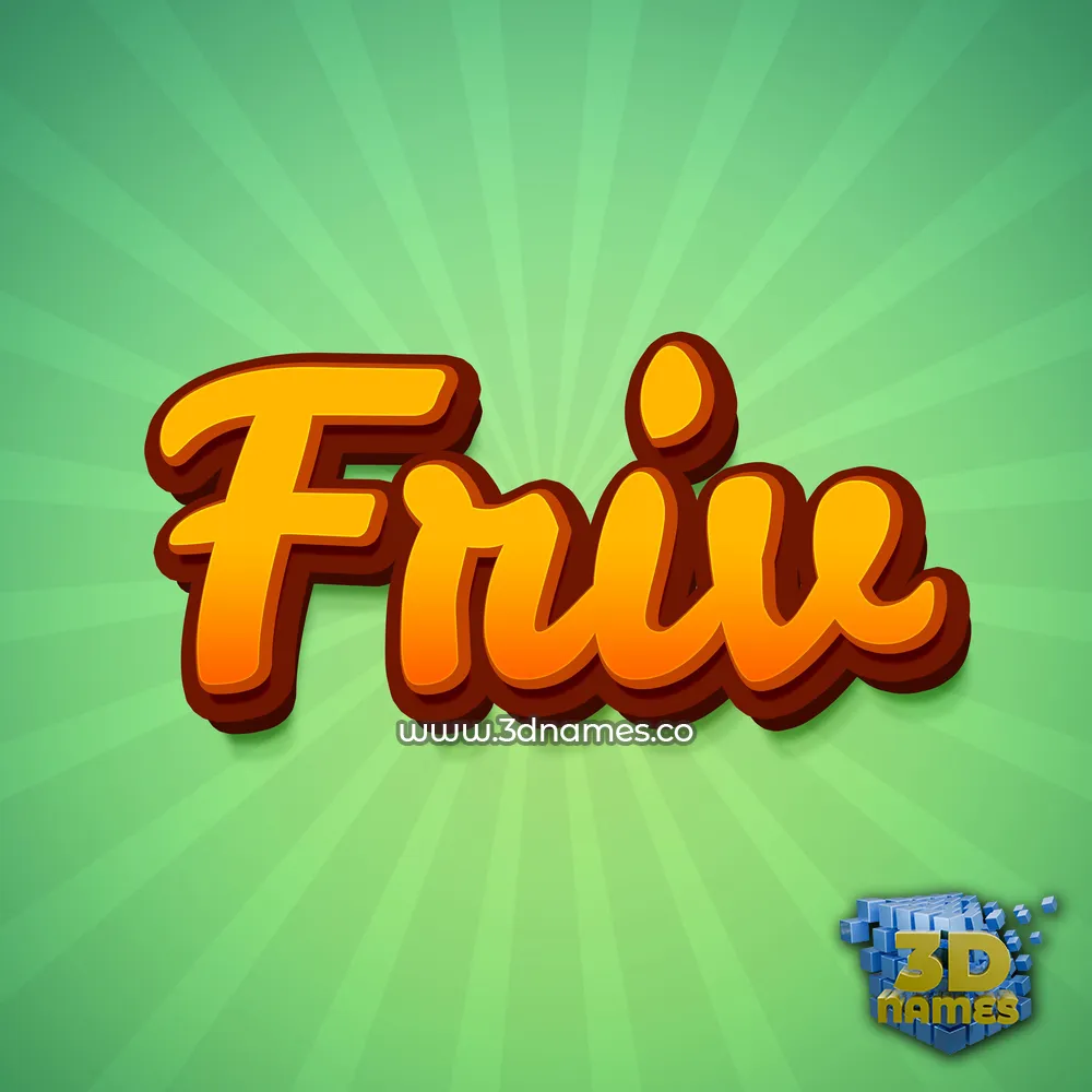 friv in Green Rays style - 3D name wallpaper