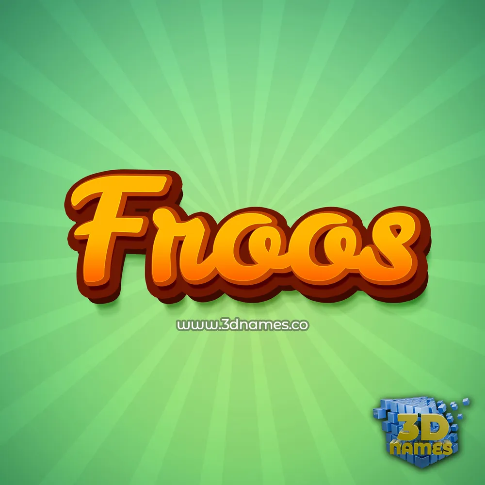 froos in Green Rays style - 3D name wallpaper