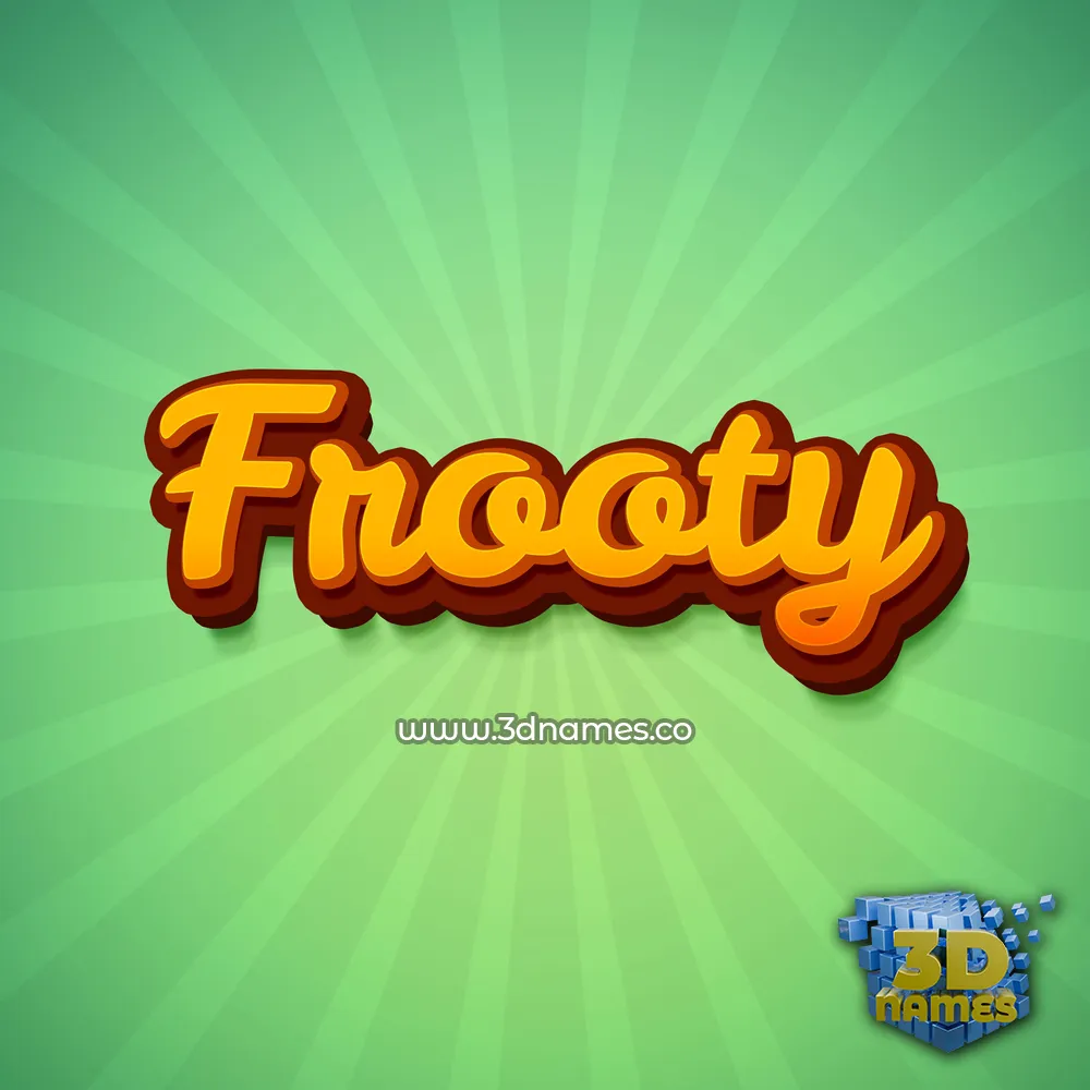 frooty in Green Rays style - 3D name wallpaper