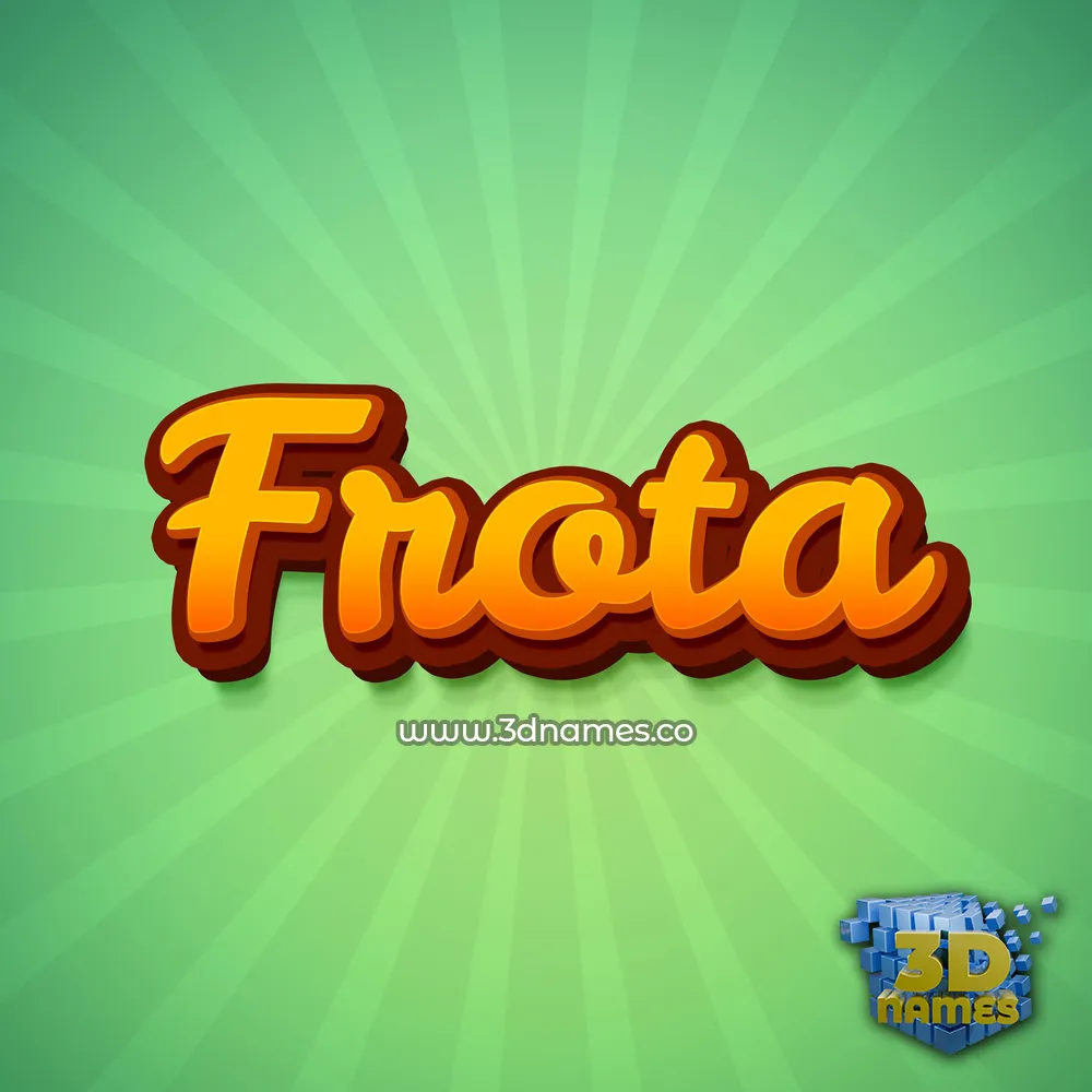 frota in Green Rays style - 3D name wallpaper