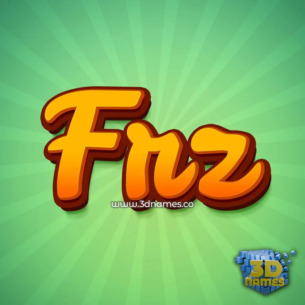 frz in Green Rays style - 3D name wallpaper