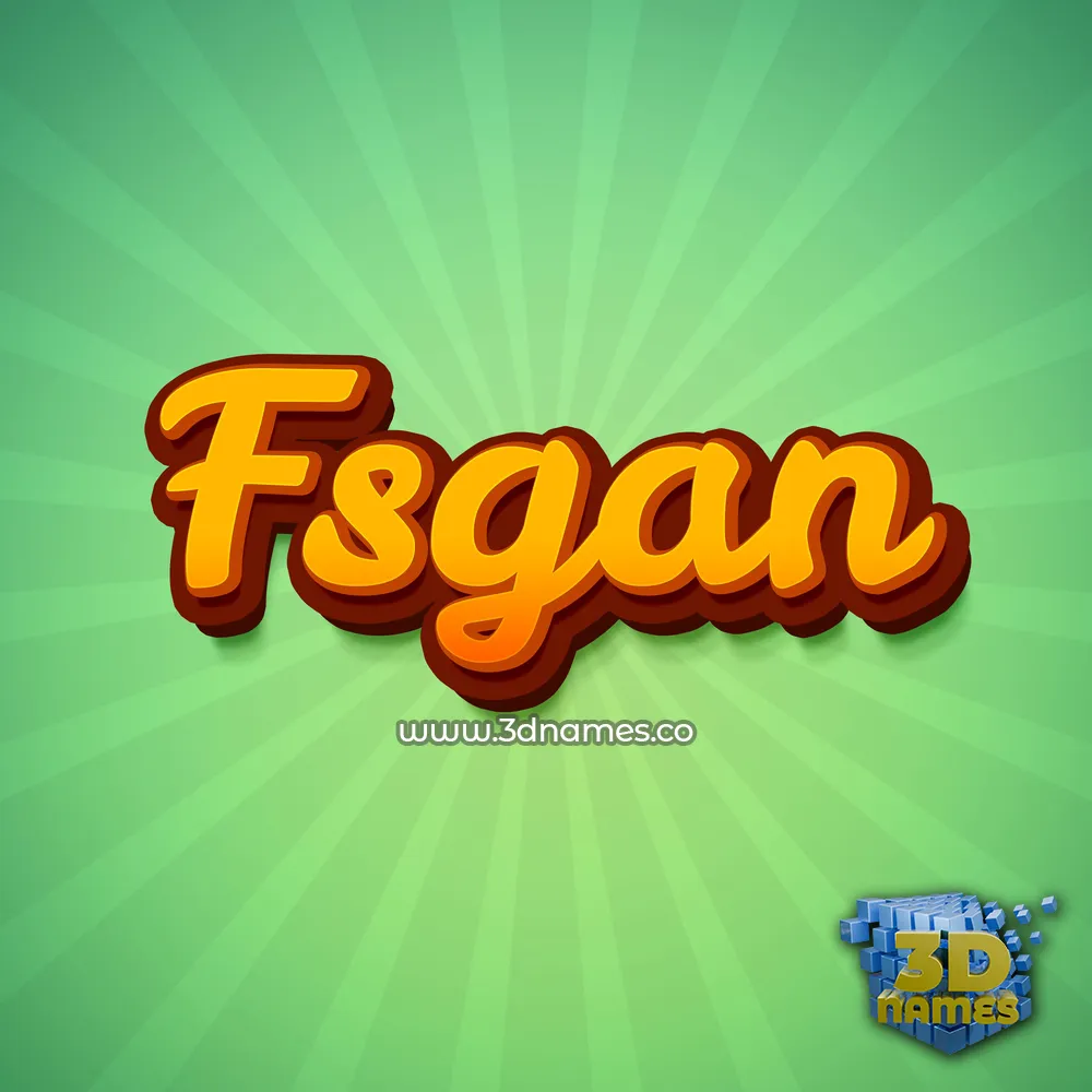 fsgan in Green Rays style - 3D name wallpaper