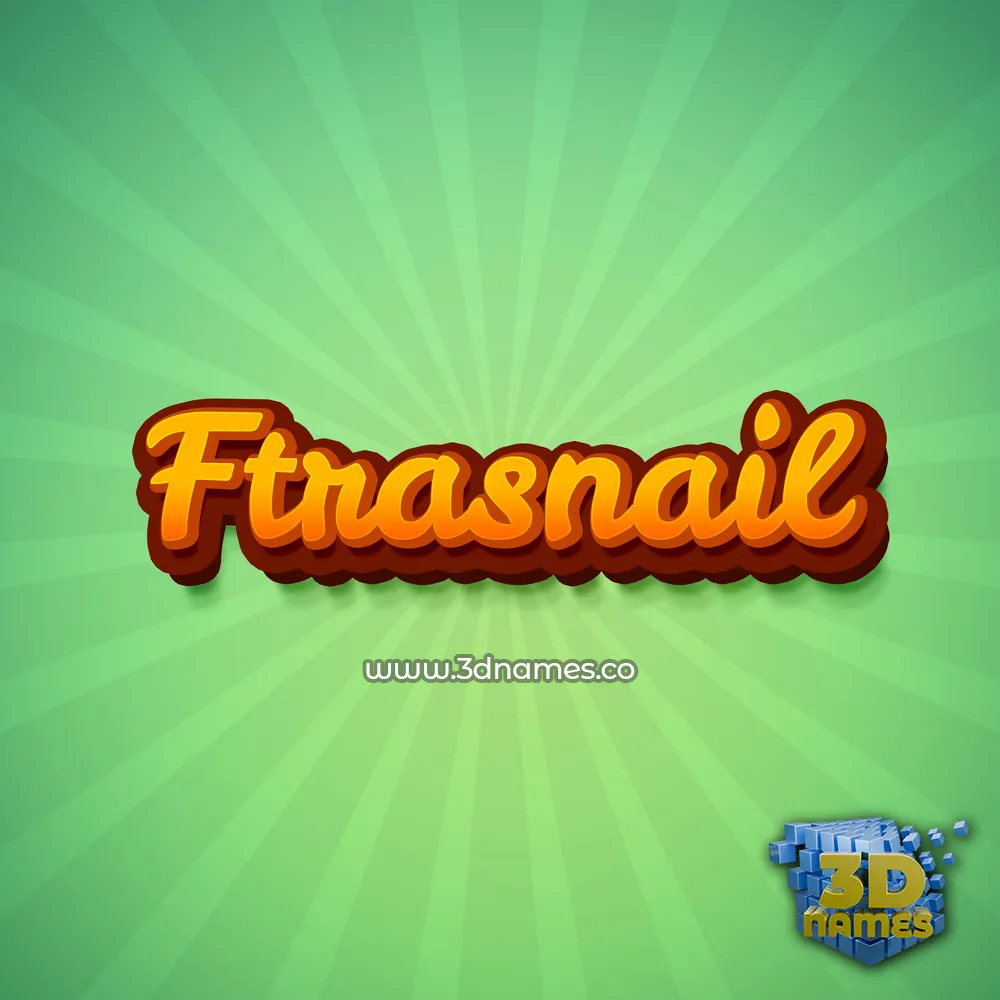 ftrasnail in Green Rays style - 3D name wallpaper