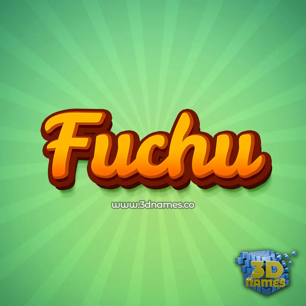 fuchu in Green Rays style - 3D name wallpaper