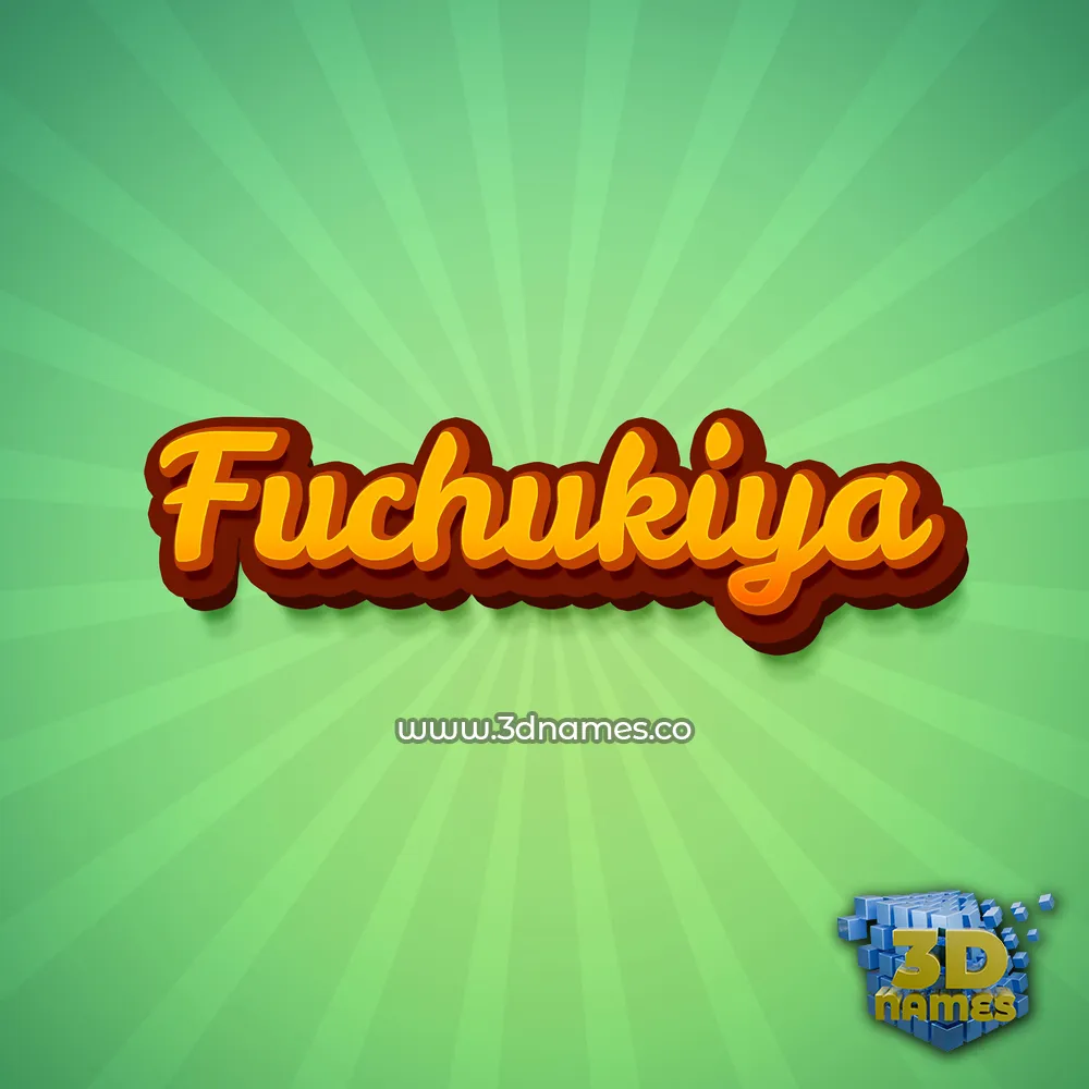 fuchukiya in Green Rays style - 3D name wallpaper