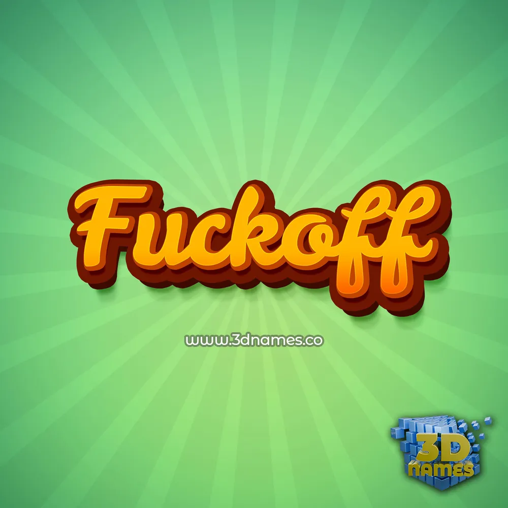 fuckoff in Green Rays style - 3D name wallpaper