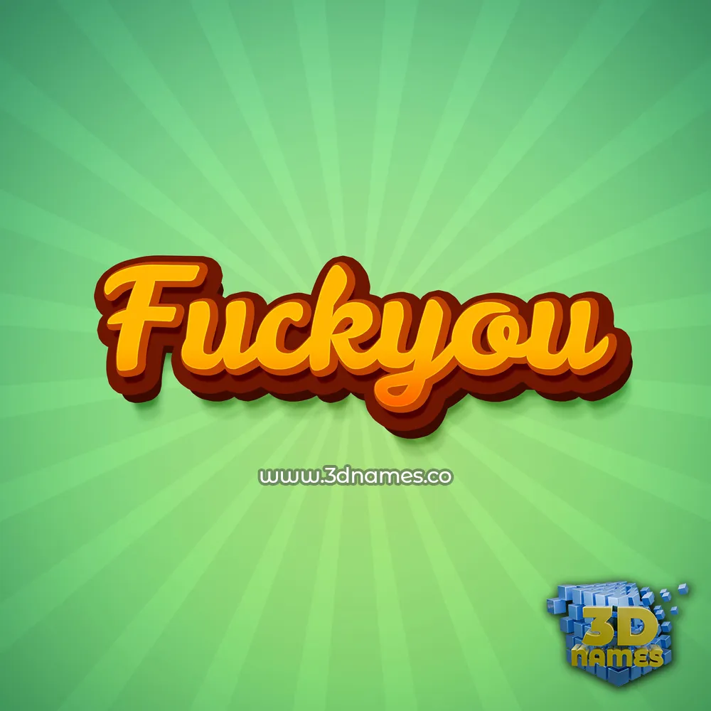 fuckyou in Green Rays style - 3D name wallpaper