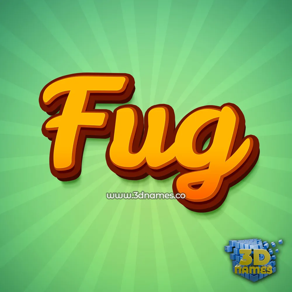 fug in Green Rays style - 3D name wallpaper