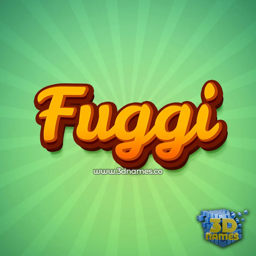 fuggi in Green Rays style - 3D name wallpaper