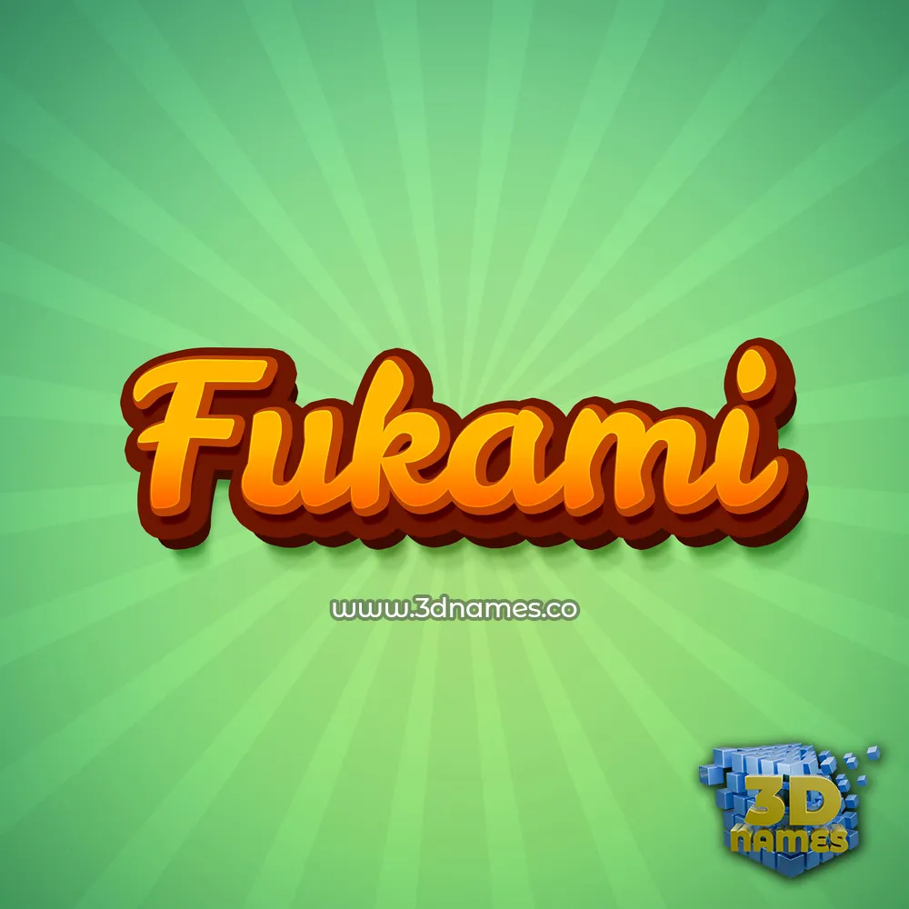 fukami in Green Rays style - 3D name wallpaper