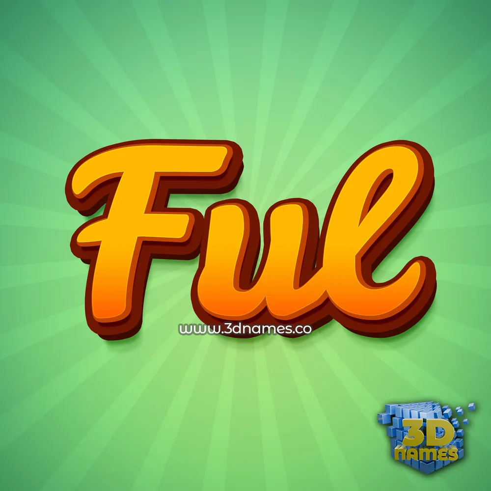 ful in Green Rays style - 3D name wallpaper