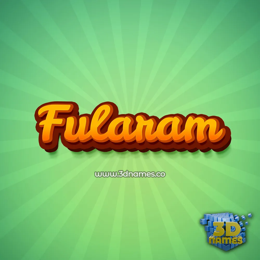 fularam in Green Rays style - 3D name wallpaper