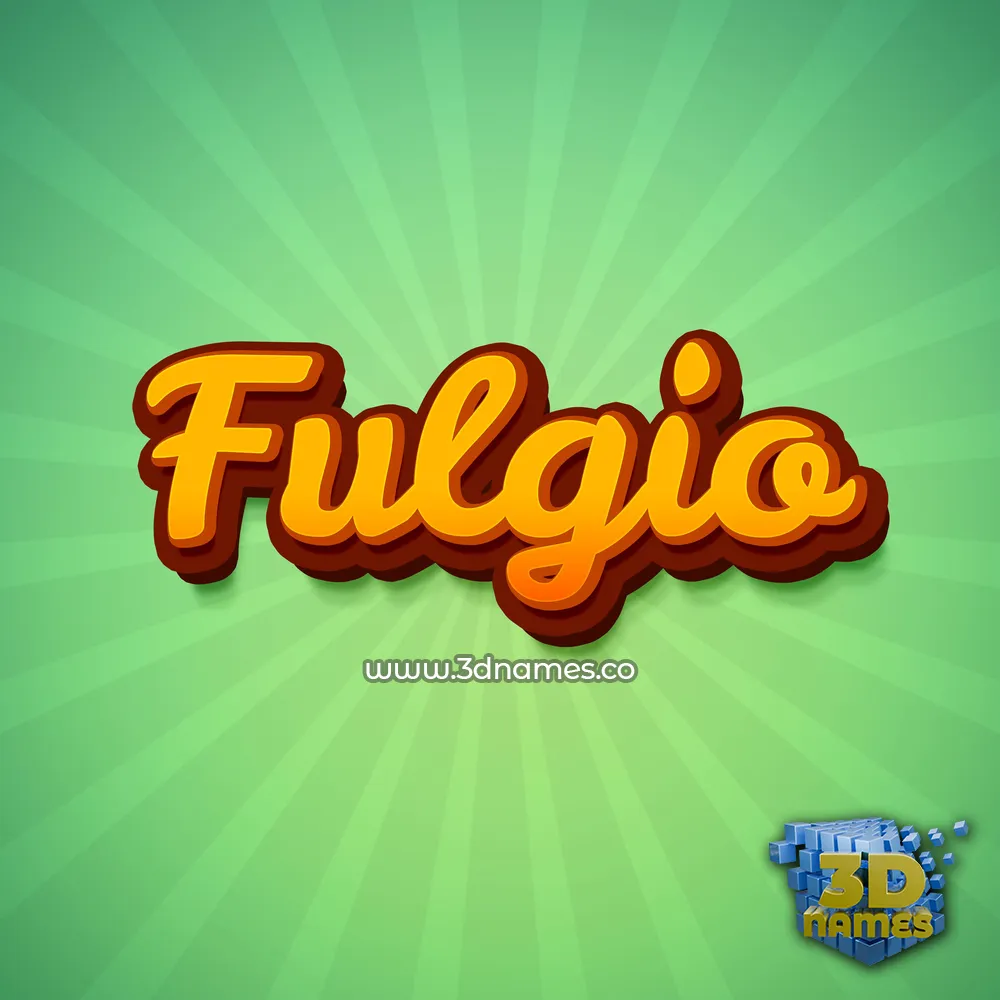 fulgio in Green Rays style - 3D name wallpaper