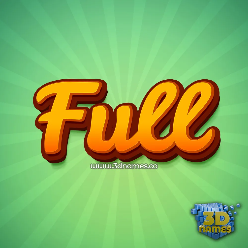 full in Green Rays style - 3D name wallpaper