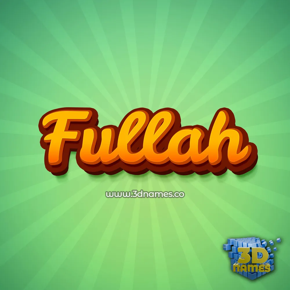 fullah in Green Rays style - 3D name wallpaper