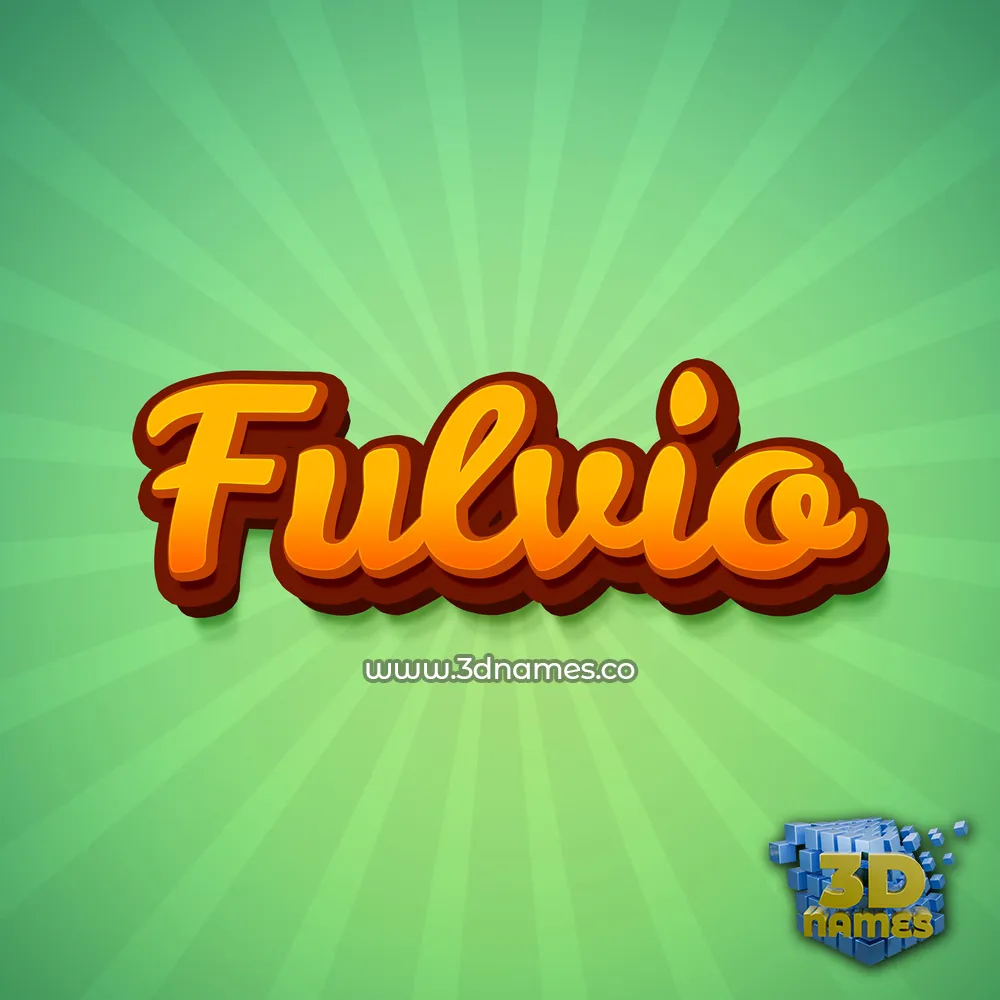 fulvio in Green Rays style - 3D name wallpaper