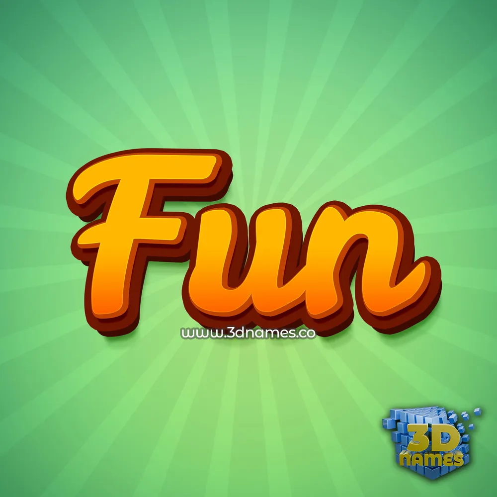 fun in Green Rays style - 3D name wallpaper