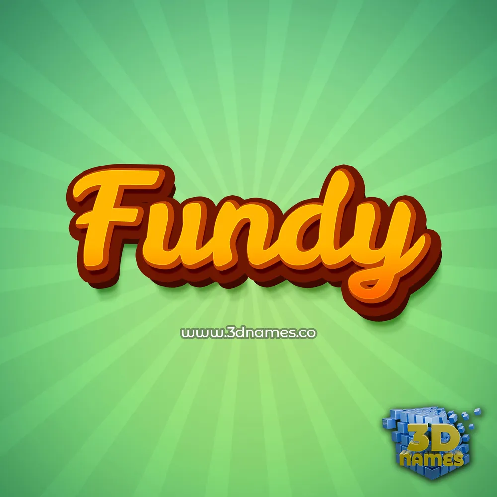 fundy in Green Rays style - 3D name wallpaper