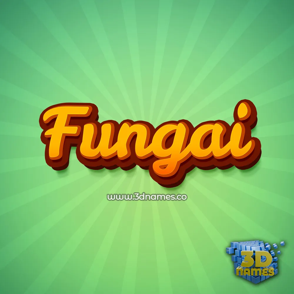 fungai in Green Rays style - 3D name wallpaper