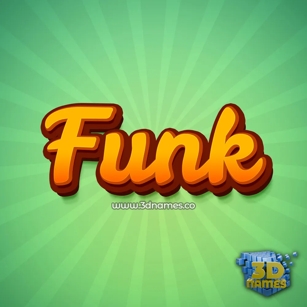 funk in Green Rays style - 3D name wallpaper