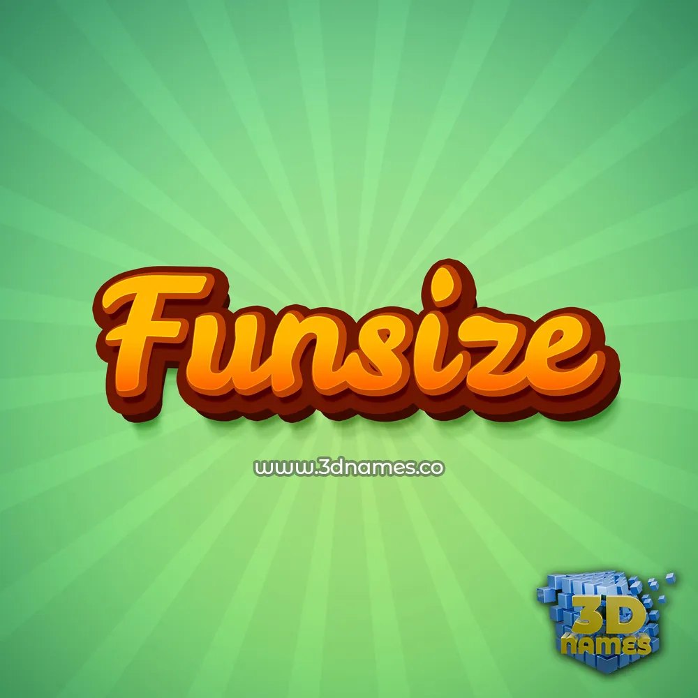 funsize in Green Rays style - 3D name wallpaper