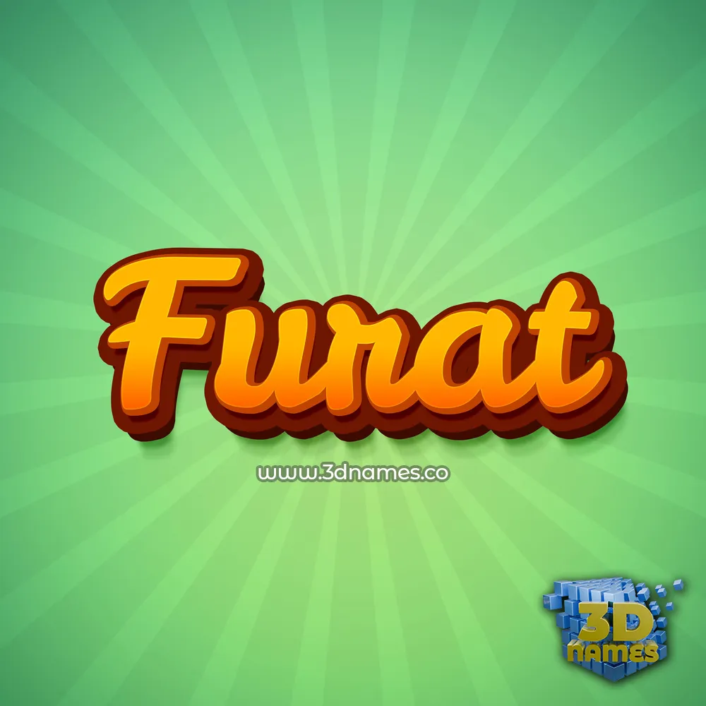 furat in Green Rays style - 3D name wallpaper