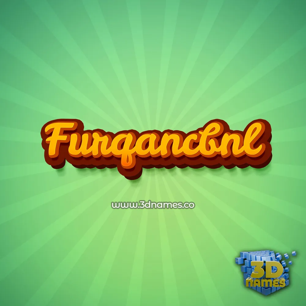 furqancbnl in Green Rays style - 3D name wallpaper