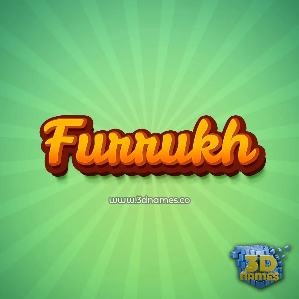 furrukh in Green Rays style - 3D name wallpaper