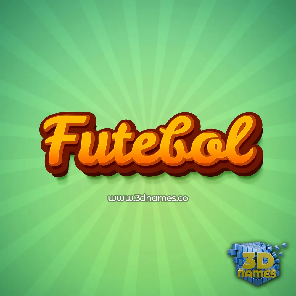 futebol in Green Rays style - 3D name wallpaper