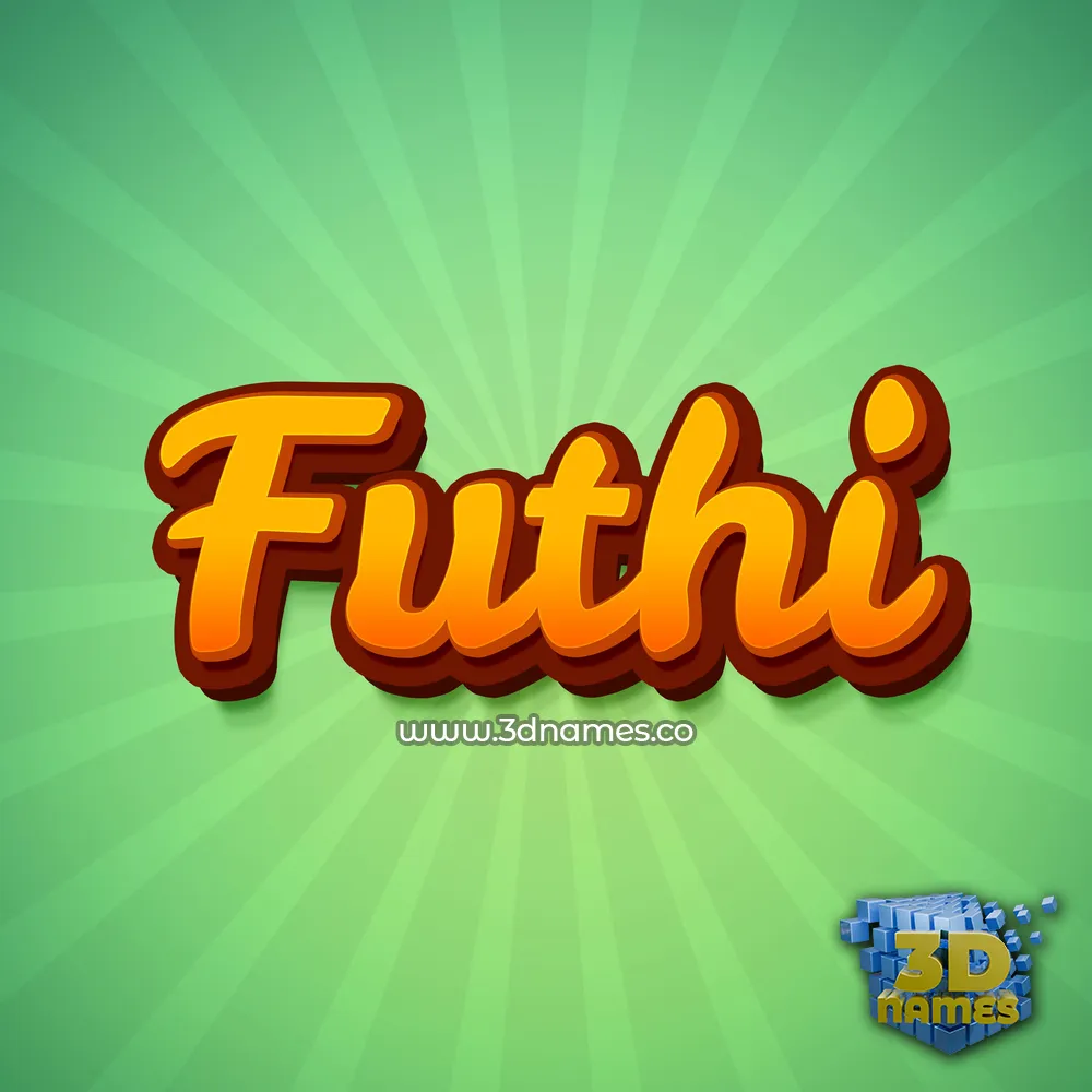 futhi in Green Rays style - 3D name wallpaper