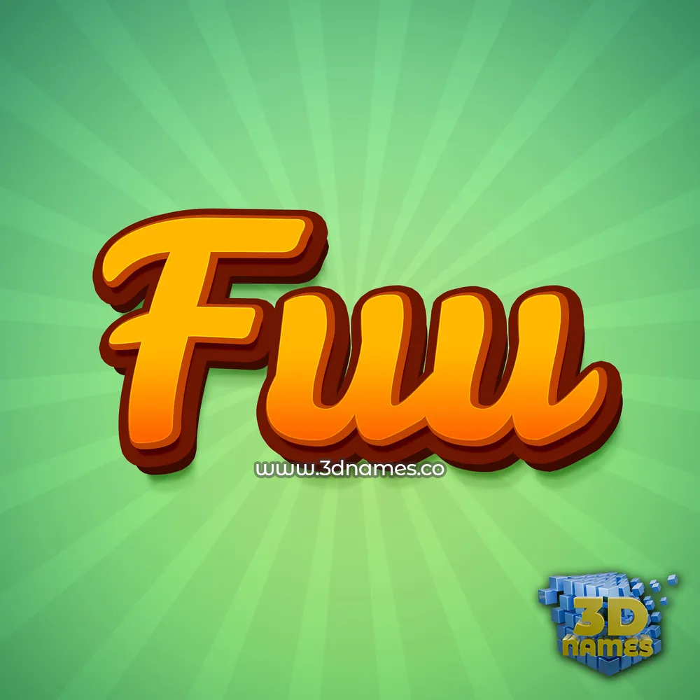 fuu in Green Rays style - 3D name wallpaper