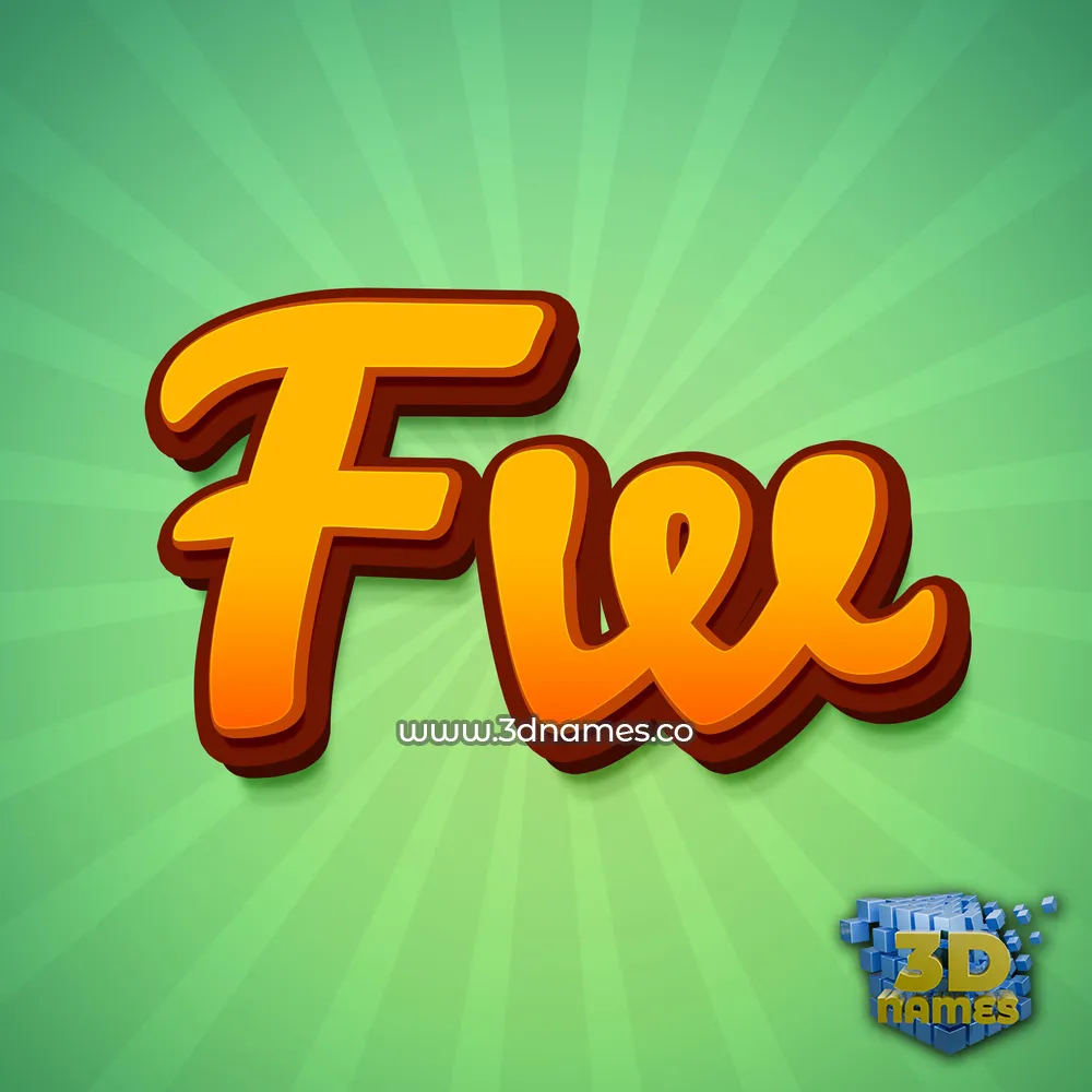 fw in Green Rays style - 3D name wallpaper