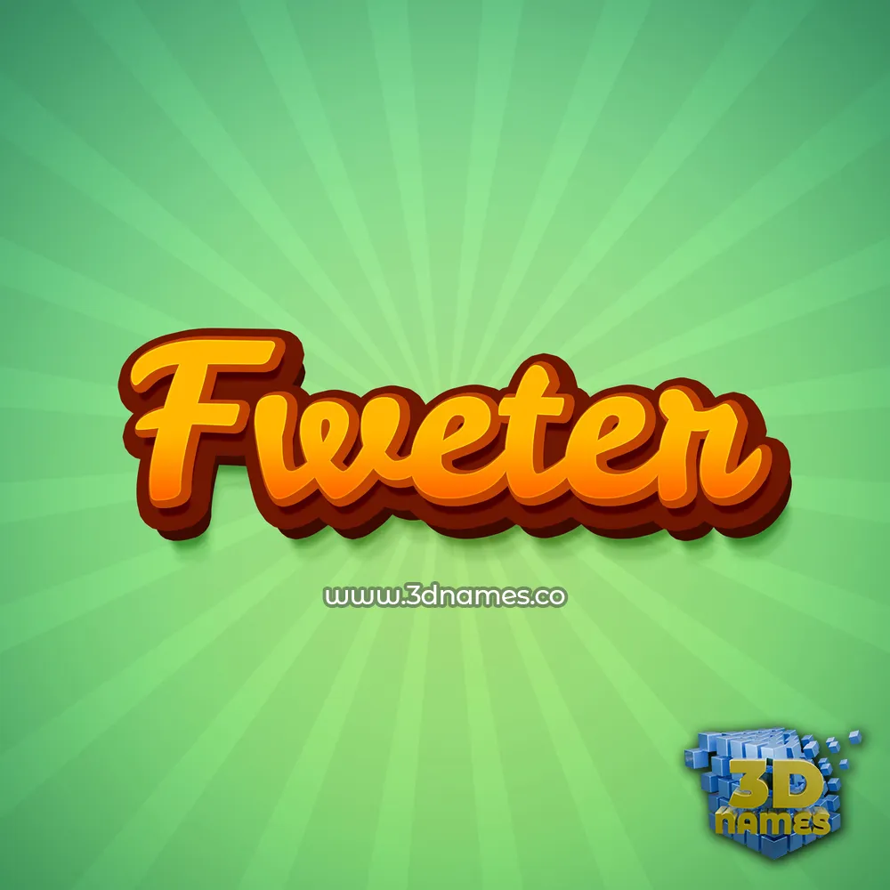 fweter in Green Rays style - 3D name wallpaper