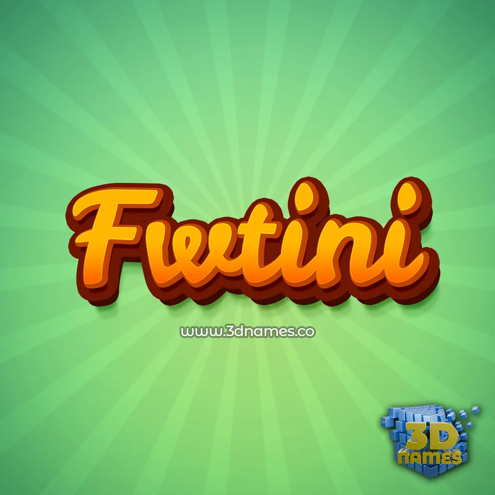 fwtini in Green Rays style - 3D name wallpaper