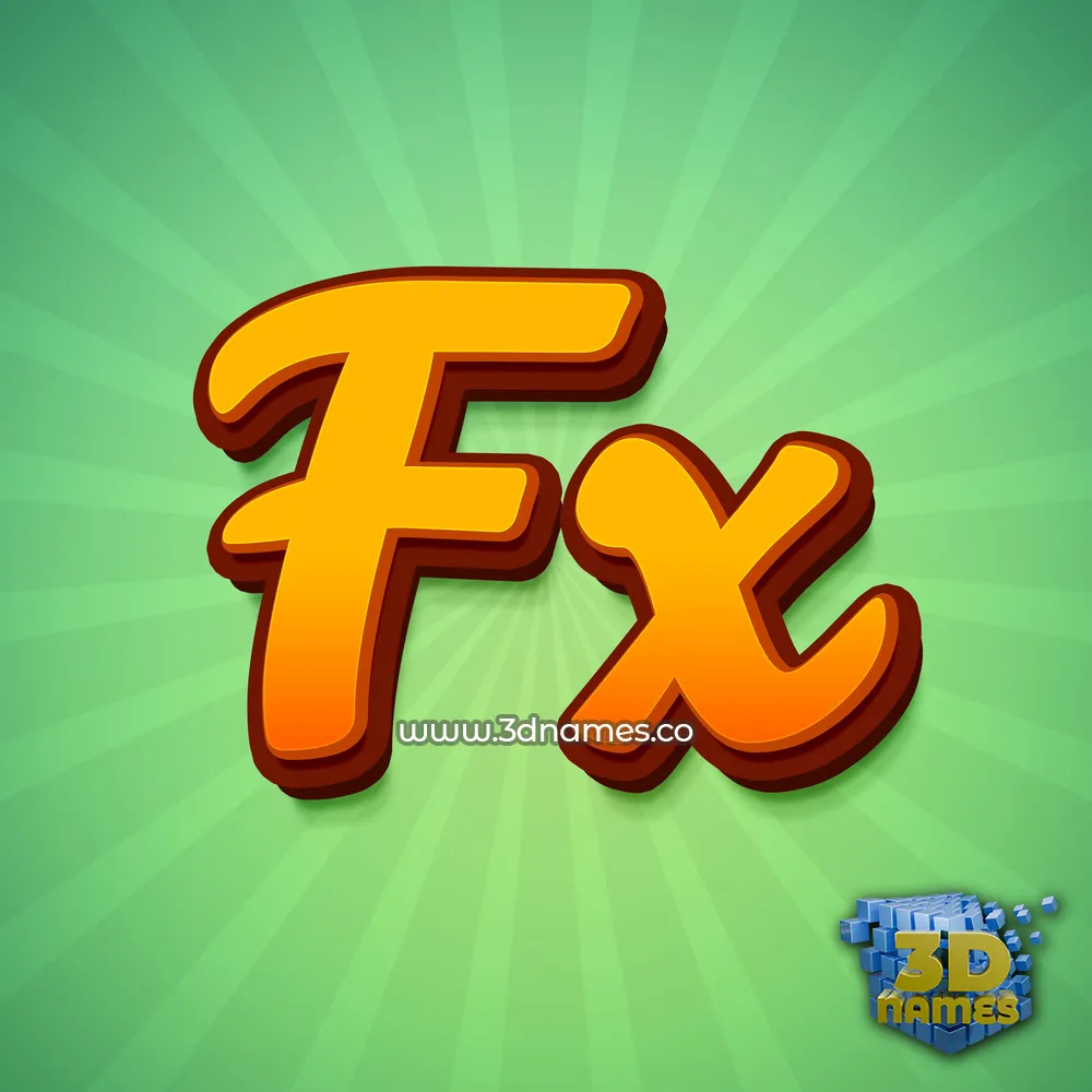 fx in Green Rays style - 3D name wallpaper