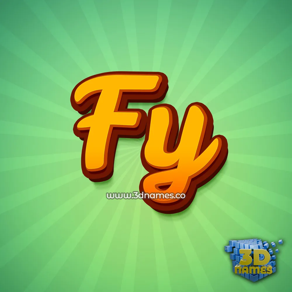 fy in Green Rays style - 3D name wallpaper