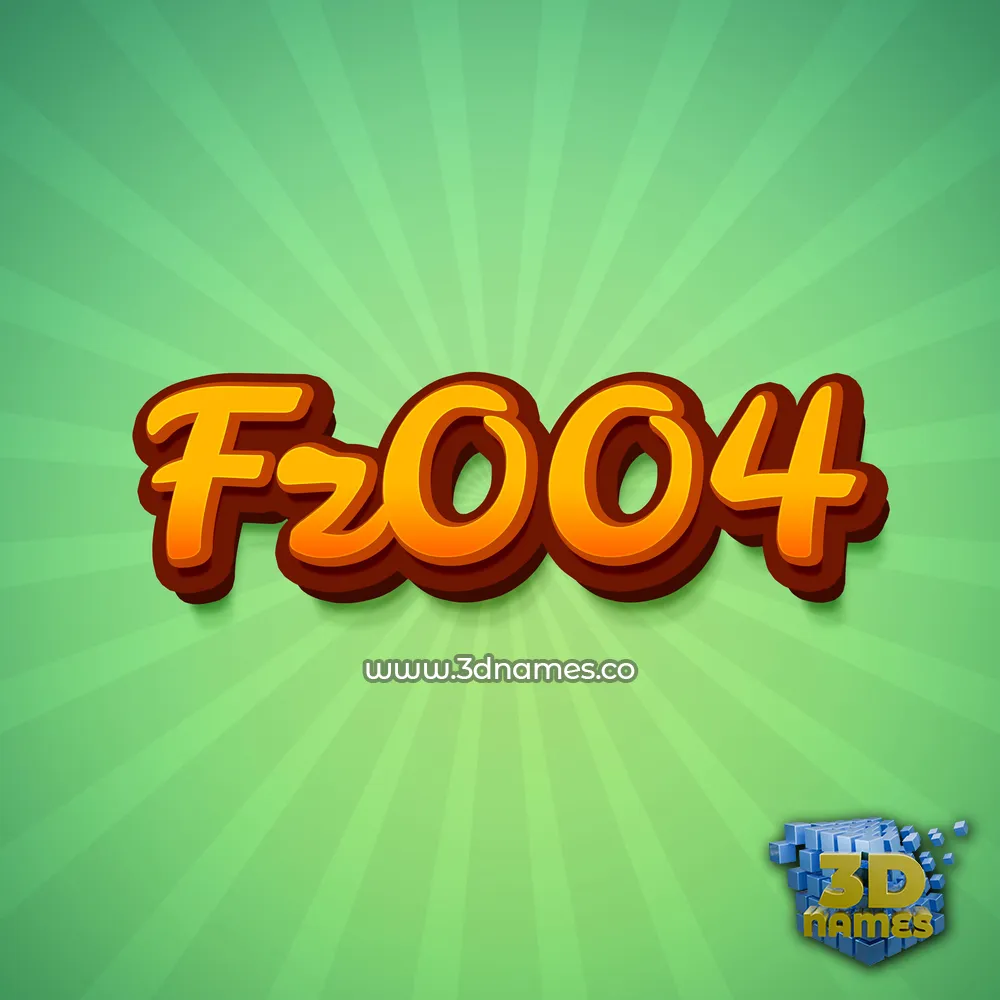 fz004 in Green Rays style - 3D name wallpaper