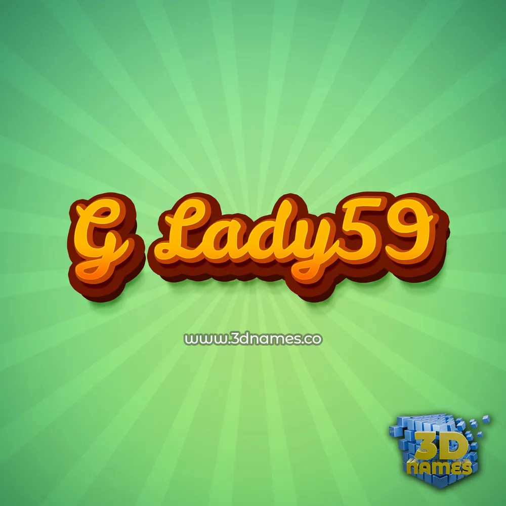 g lady59 in Green Rays style - 3D name wallpaper