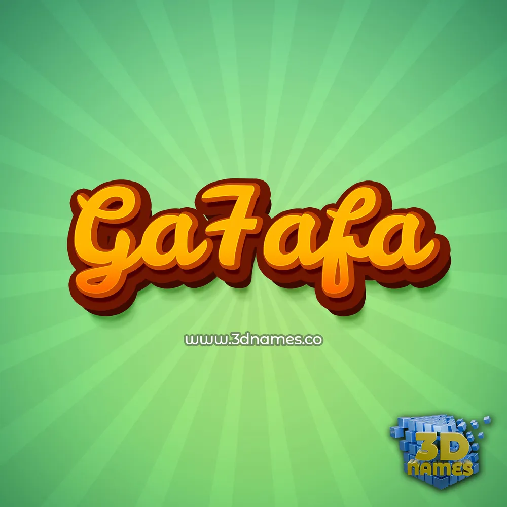 ga7afa in Green Rays style - 3D name wallpaper