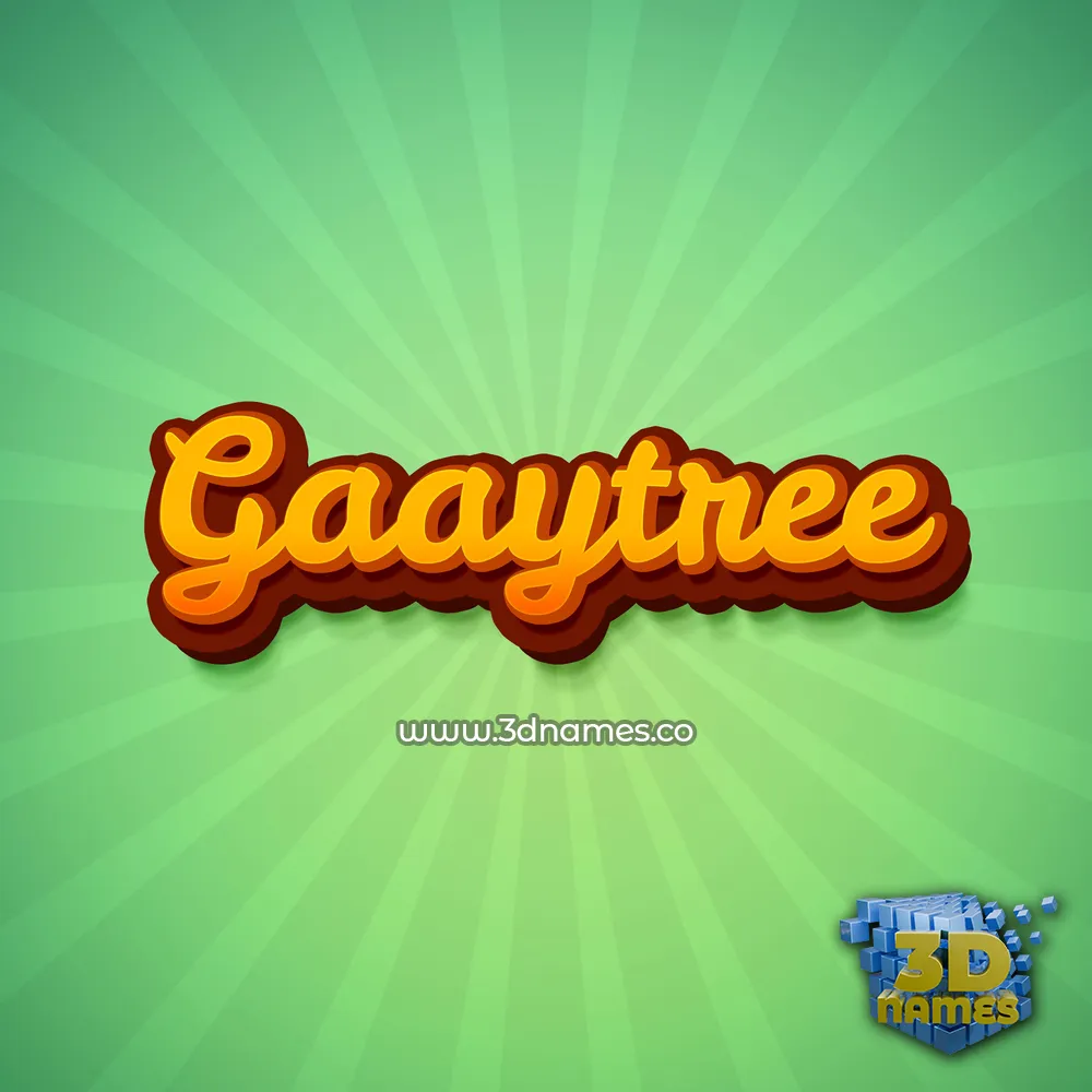 gaaytree in Green Rays style - 3D name wallpaper