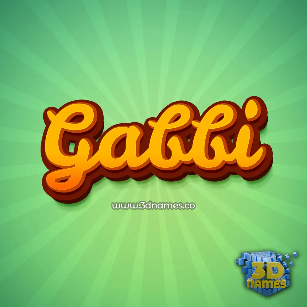 gabbi in Green Rays style - 3D name wallpaper