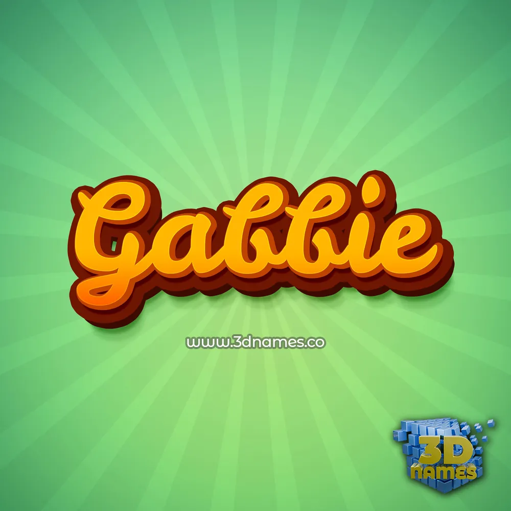 gabbie in Green Rays style - 3D name wallpaper