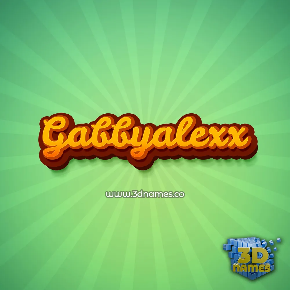 gabbyalexx in Green Rays style - 3D name wallpaper