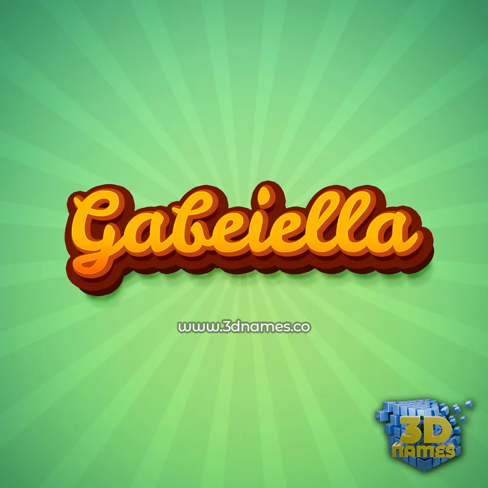 gabeiella in Green Rays style - 3D name wallpaper