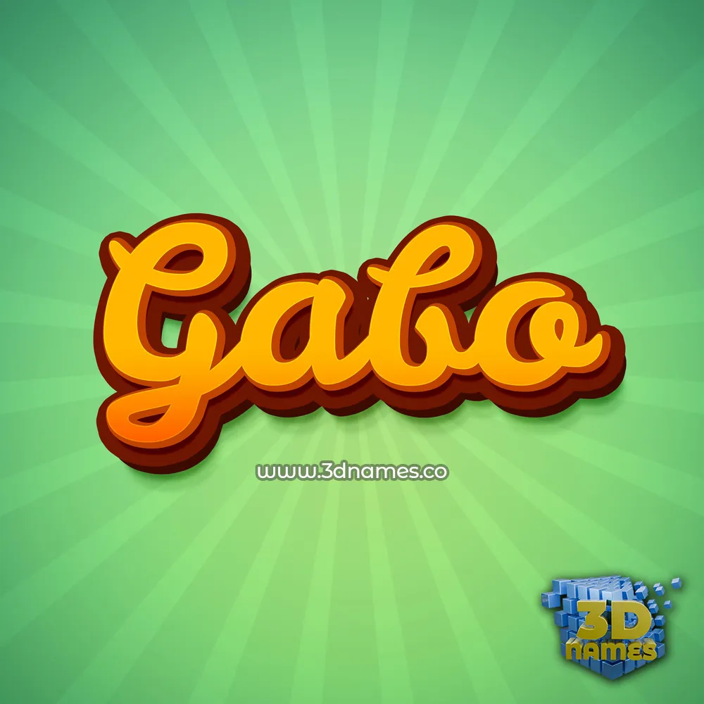 gabo in Green Rays style - 3D name wallpaper