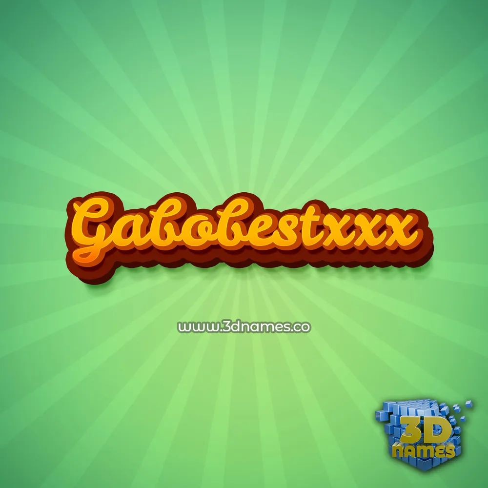 gabobestxxx in Green Rays style - 3D name wallpaper