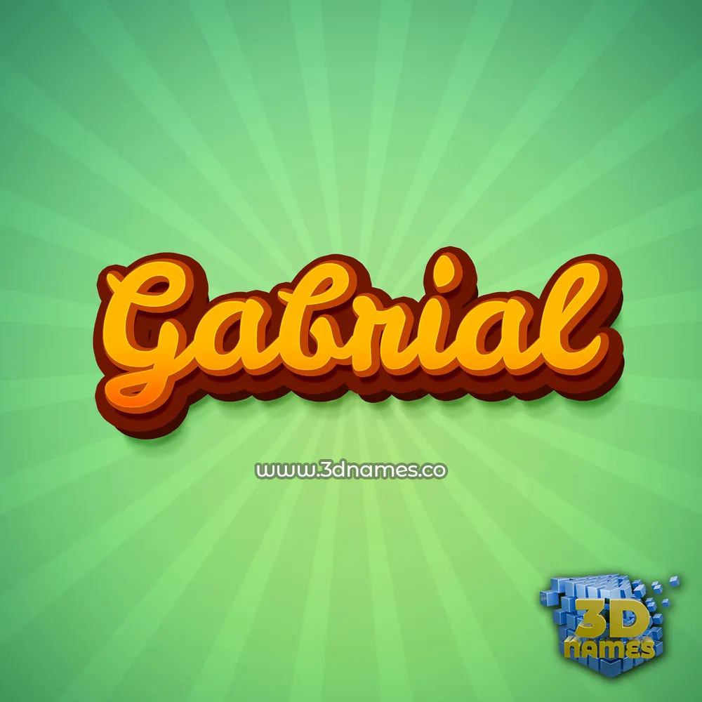gabrial in Green Rays style - 3D name wallpaper