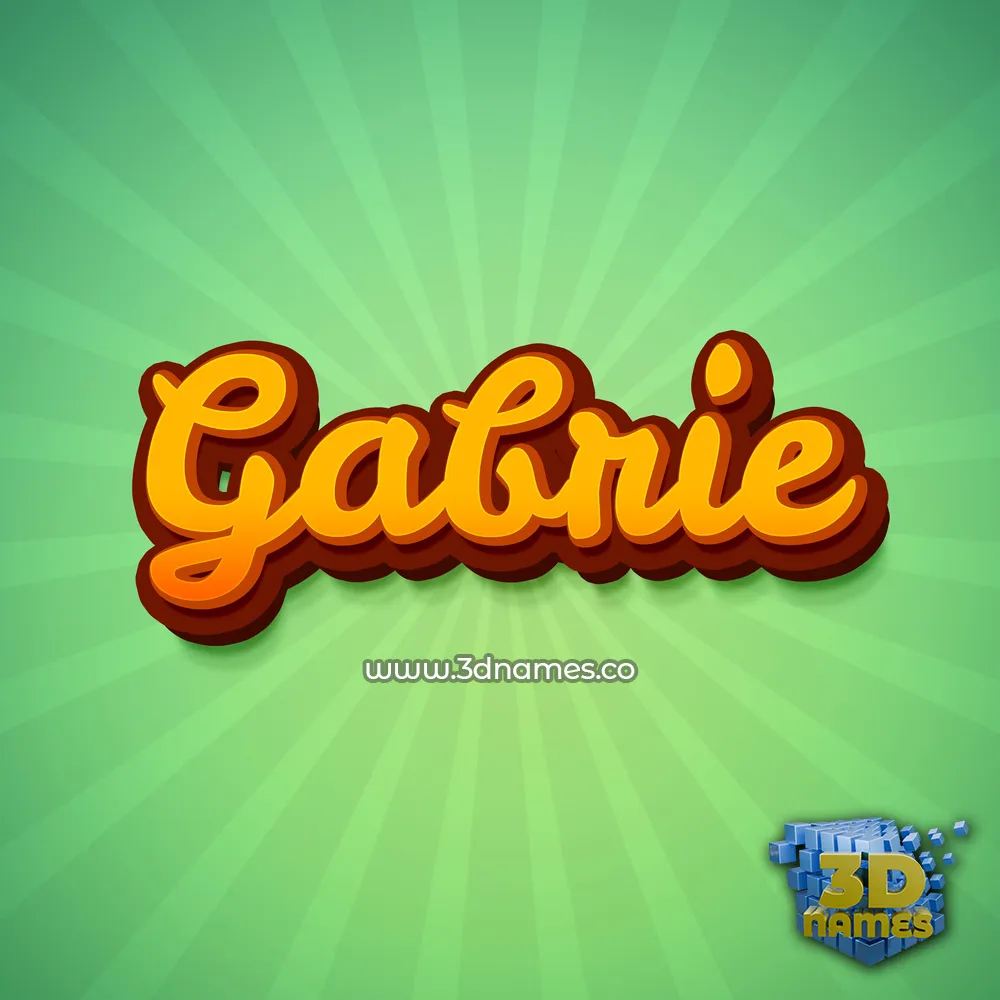gabrie in Green Rays style - 3D name wallpaper