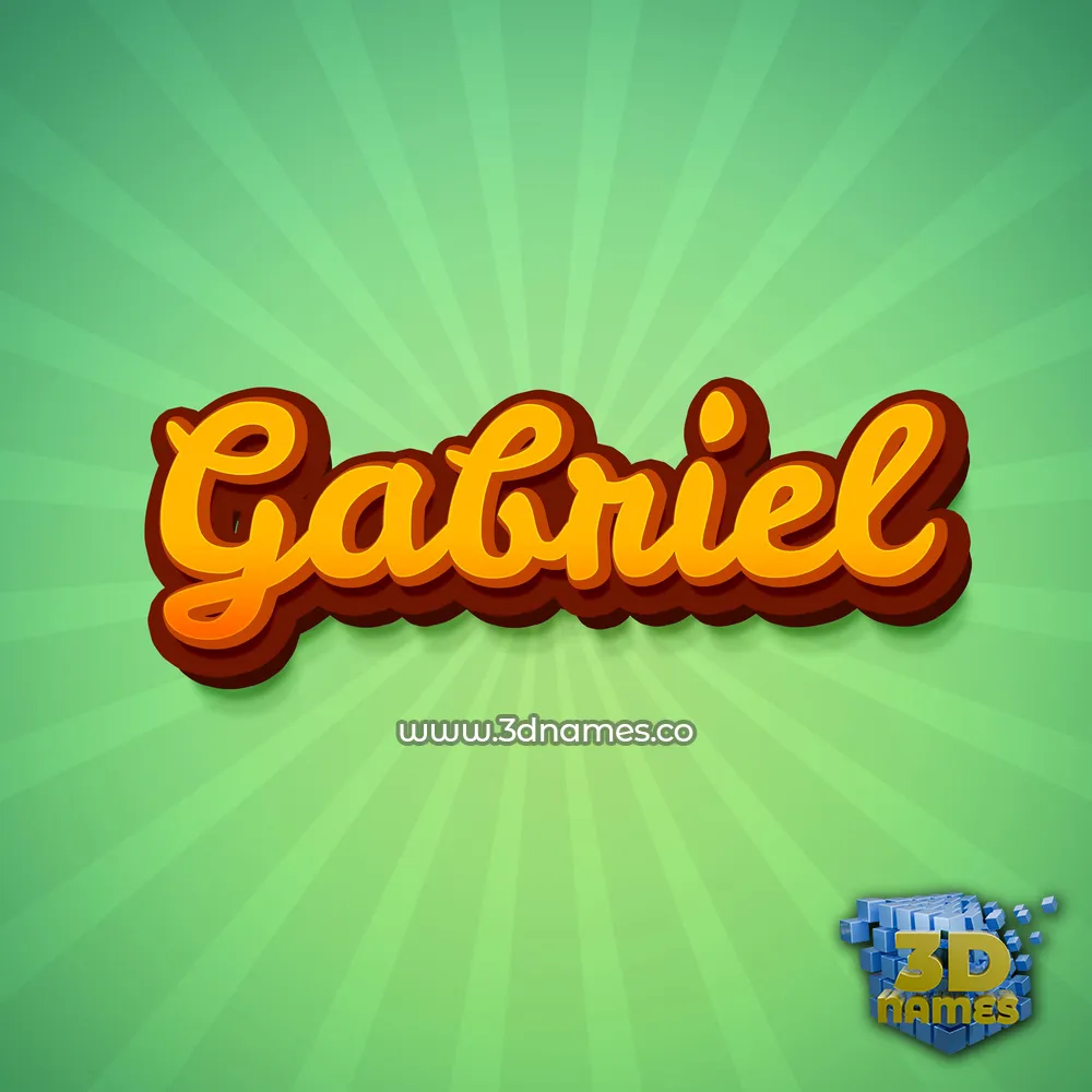 gabriel in Green Rays style - 3D name wallpaper