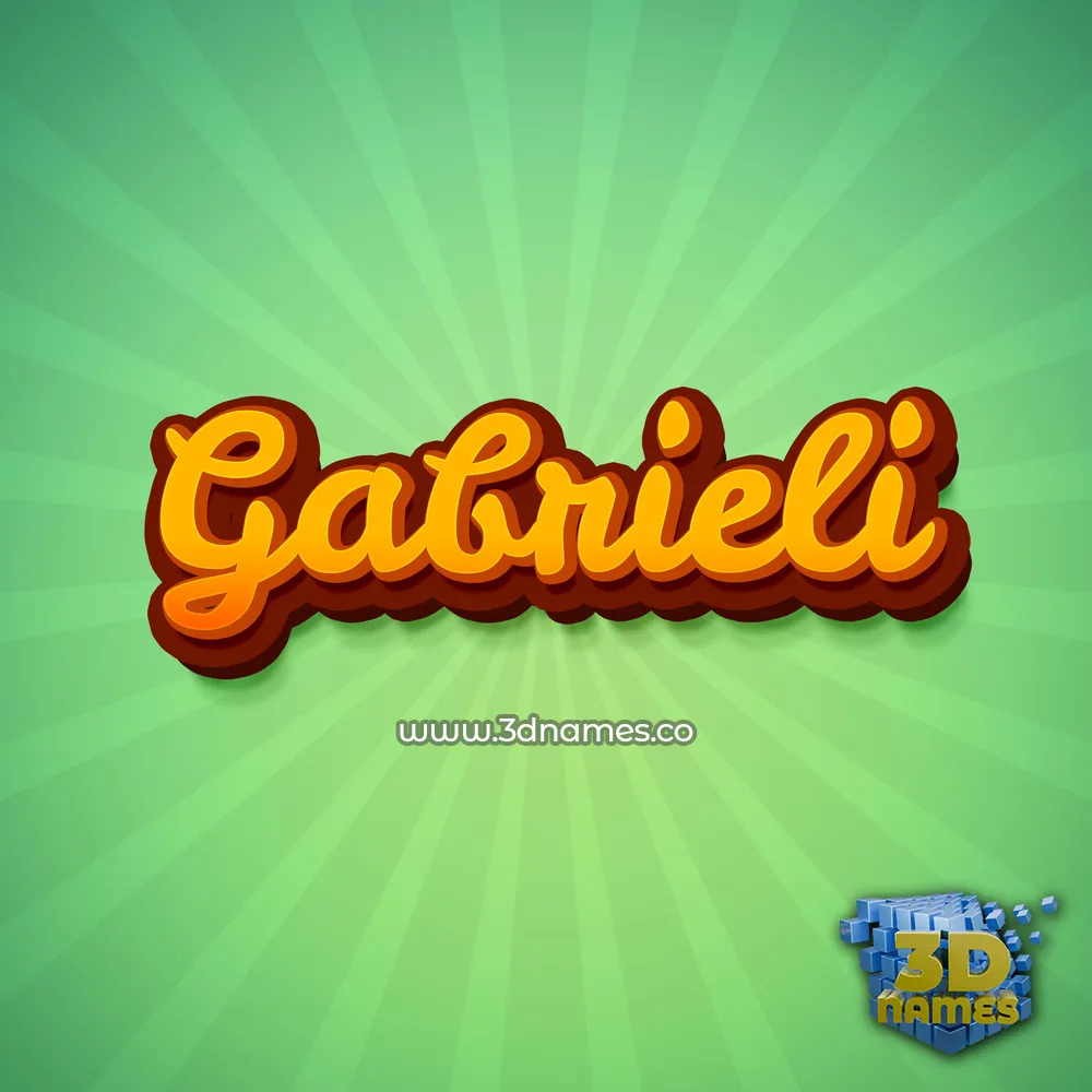 gabrieli in Green Rays style - 3D name wallpaper